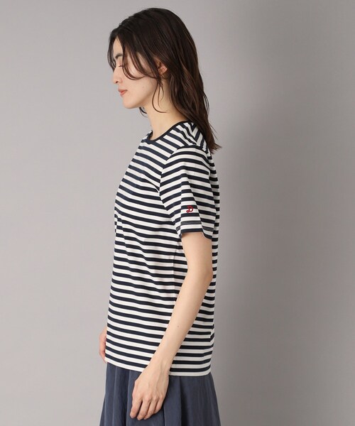 DRESSTERIOR（ドレステリア）の「【接触冷感/抗菌防臭/消臭】アイスクリアコットンボーダーTシャツ（Tシャツ/カットソー・レディース・ネイビー系2・34/36/38）」の20枚目の写真