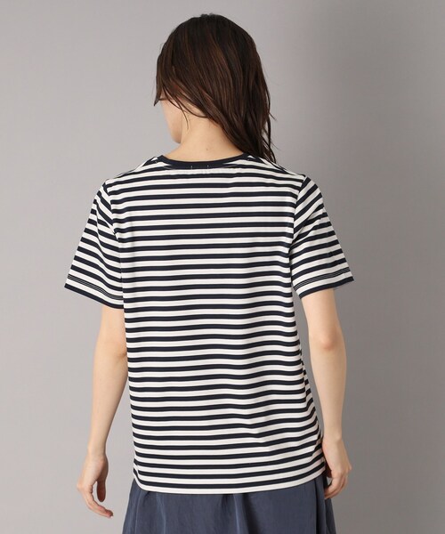 DRESSTERIOR（ドレステリア）の「【接触冷感/抗菌防臭/消臭】アイスクリアコットンボーダーTシャツ（Tシャツ/カットソー・レディース・ネイビー系2・34/36/38）」の21枚目の写真