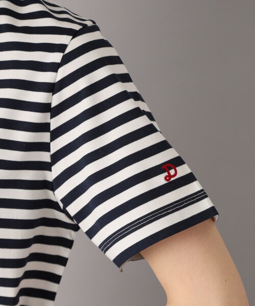 DRESSTERIOR（ドレステリア）の「【接触冷感/抗菌防臭/消臭】アイスクリアコットンボーダーTシャツ（Tシャツ/カットソー・レディース・ネイビー系2・34/36/38）」の5枚目の写真