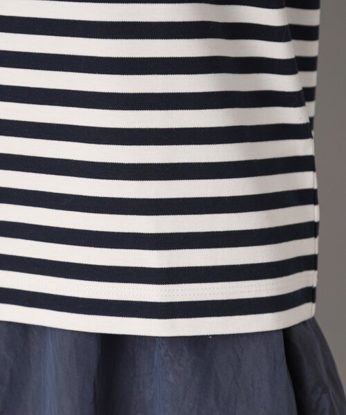 DRESSTERIOR（ドレステリア）の「【接触冷感/抗菌防臭/消臭】アイスクリアコットンボーダーTシャツ（Tシャツ/カットソー・レディース・ネイビー系2・34/36/38）」の7枚目の写真