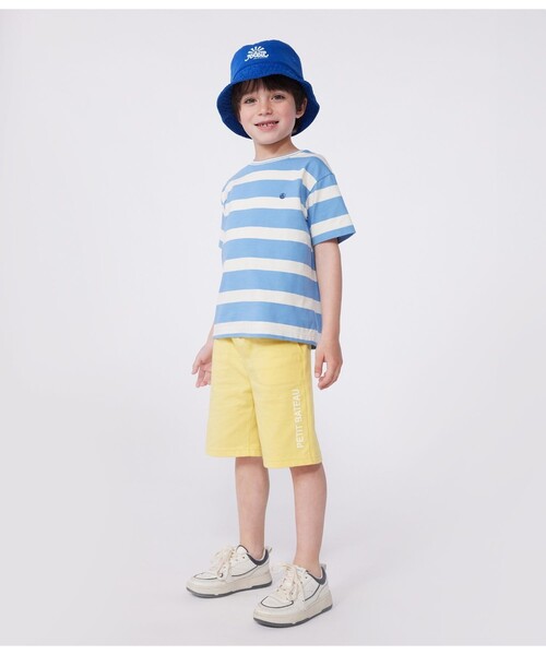 PETIT BATEAU(プチバトー)の「半袖Tシャツ(Tシャツ/カットソー・キッズ・ホワイト×ブルー・3YEAR/4YEAR/5YEAR)」の3枚目の写真