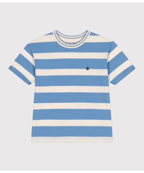 PETIT BATEAU(プチバトー)の「半袖Tシャツ(Tシャツ/カットソー・キッズ・ホワイト×ブルー・3YEAR/4YEAR/5YEAR)」の4枚目の写真