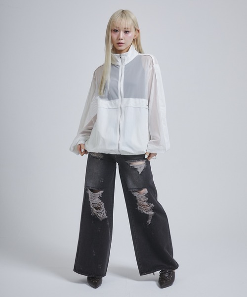 ENVYM（アンビー）の「メッシュドッキングブルゾン（ブルゾン・レディース・ホワイト/ブラック・FREE）」の20枚目の写真