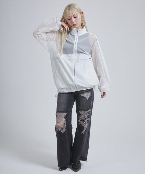 ENVYM（アンビー）の「メッシュドッキングブルゾン（ブルゾン・レディース・ホワイト/ブラック・FREE）」の22枚目の写真