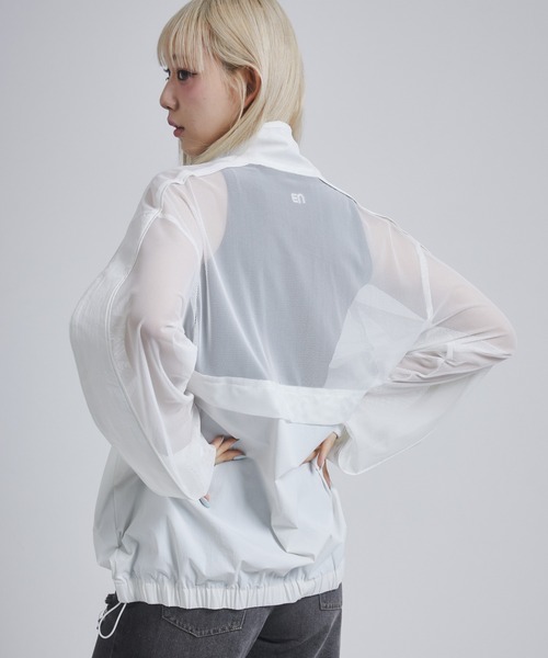 ENVYM（アンビー）の「メッシュドッキングブルゾン（ブルゾン・レディース・ホワイト/ブラック・FREE）」の7枚目の写真