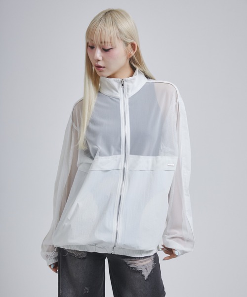 ENVYM（アンビー）の「メッシュドッキングブルゾン（ブルゾン・レディース・ホワイト/ブラック・FREE）」の8枚目の写真