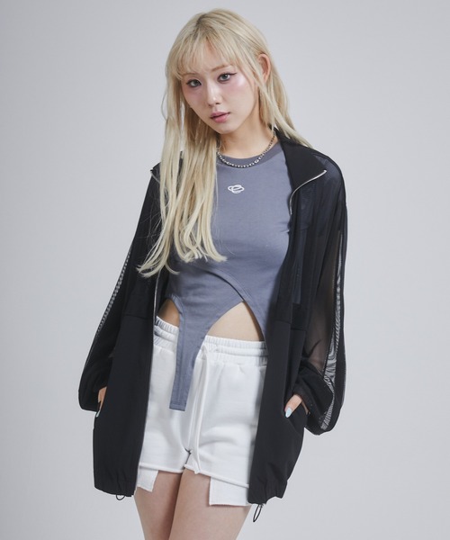 ENVYM（アンビー）の「メッシュドッキングブルゾン（ブルゾン・レディース・ホワイト/ブラック・FREE）」の16枚目の写真