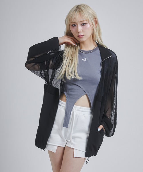 ENVYM（アンビー）の「メッシュドッキングブルゾン（ブルゾン・レディース・ホワイト/ブラック・FREE）」の15枚目の写真