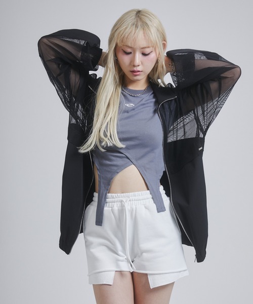 ENVYM（アンビー）の「メッシュドッキングブルゾン（ブルゾン・レディース・ホワイト/ブラック・FREE）」の14枚目の写真