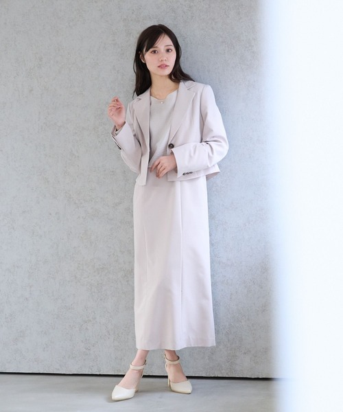 Andemiu(アンデミュウ)の「【セットアップ対応/コーデ完成】2Pブラウス×キャミワンピース325740(ワンピース・レディース・キャメル/ベージュ/ブラック・FREE)」の8枚目の写真