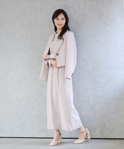Andemiu(アンデミュウ)の「【セットアップ対応/コーデ完成】2Pブラウス×キャミワンピース325740(ワンピース・レディース・キャメル/ベージュ/ブラック・FREE)」の9枚目の写真