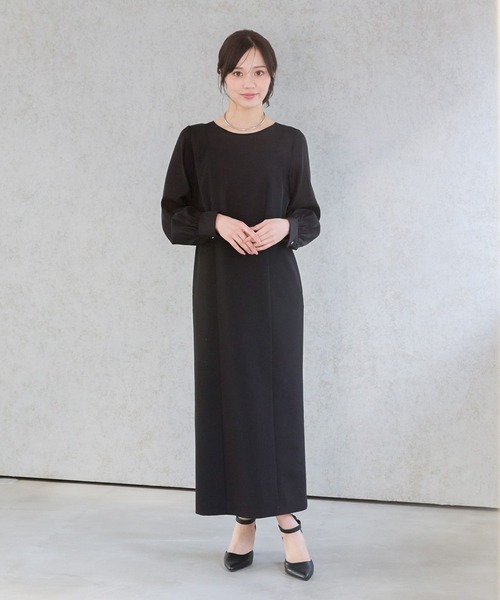 Andemiu(アンデミュウ)の「【セットアップ対応/コーデ完成】2Pブラウス×キャミワンピース325740(ワンピース・レディース・キャメル/ベージュ/ブラック・FREE)」の10枚目の写真