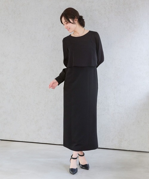 Andemiu(アンデミュウ)の「【セットアップ対応/コーデ完成】2Pブラウス×キャミワンピース325740(ワンピース・レディース・キャメル/ベージュ/ブラック・FREE)」の11枚目の写真
