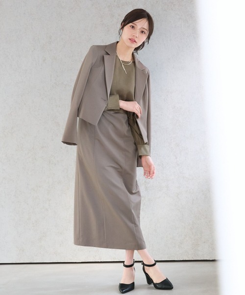 Andemiu(アンデミュウ)の「【セットアップ対応/コーデ完成】2Pブラウス×キャミワンピース325740(ワンピース・レディース・キャメル/ベージュ/ブラック・FREE)」の18枚目の写真