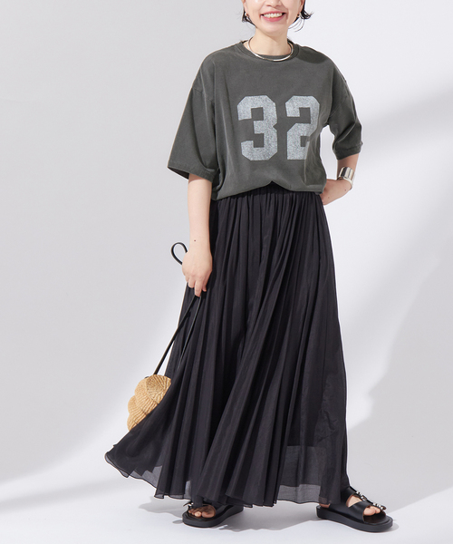 journal standard L'essage(ジャーナルスタンダードレサージュ)の「【32】ピグメントTシャツ(Tシャツ/カットソー・レディース・ホワイト/ブラック/ブルー系その他・FREE)」の5枚目の写真