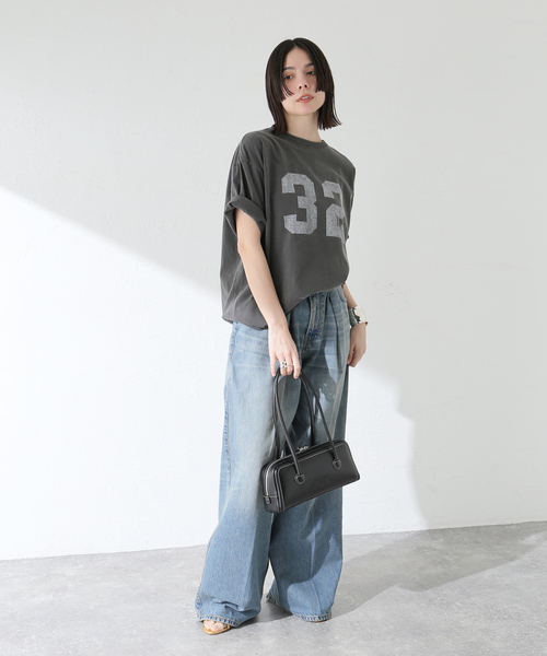 journal standard L'essage(ジャーナルスタンダードレサージュ)の「【32】ピグメントTシャツ(Tシャツ/カットソー・レディース・ホワイト/ブラック/ブルー系その他・FREE)」の12枚目の写真