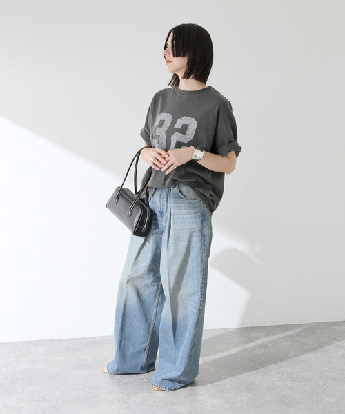 journal standard L'essage(ジャーナルスタンダードレサージュ)の「【32】ピグメントTシャツ(Tシャツ/カットソー・レディース・ホワイト/ブラック/ブルー系その他・FREE)」の13枚目の写真