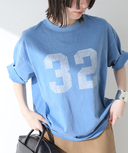 journal standard L'essage(ジャーナルスタンダードレサージュ)の「【32】ピグメントTシャツ(Tシャツ/カットソー・レディース・ホワイト/ブラック/ブルー系その他・FREE)」の22枚目の写真