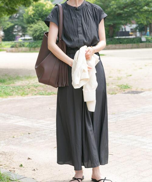 ITEMS URBANRESEARCH(アイテムズ アーバンリサーチ)の「セットアップライクカッセンワンピース(ワンピース・レディース・グレー系その他/ブラック/パープル・FREE)」の4枚目の写真