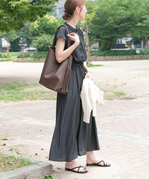 ITEMS URBANRESEARCH(アイテムズ アーバンリサーチ)の「セットアップライクカッセンワンピース(ワンピース・レディース・グレー系その他/ブラック/パープル・FREE)」の7枚目の写真