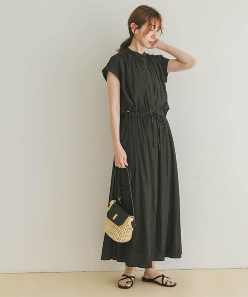 ITEMS URBANRESEARCH(アイテムズ アーバンリサーチ)の「セットアップライクカッセンワンピース(ワンピース・レディース・グレー系その他/ブラック/パープル・FREE)」の9枚目の写真