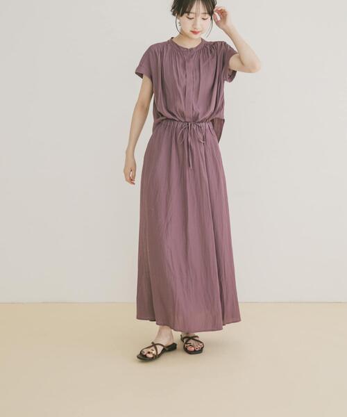 ITEMS URBANRESEARCH(アイテムズ アーバンリサーチ)の「セットアップライクカッセンワンピース(ワンピース・レディース・グレー系その他/ブラック/パープル・FREE)」の13枚目の写真