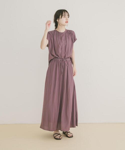 ITEMS URBANRESEARCH(アイテムズ アーバンリサーチ)の「セットアップライクカッセンワンピース(ワンピース・レディース・グレー系その他/ブラック/パープル・FREE)」の16枚目の写真