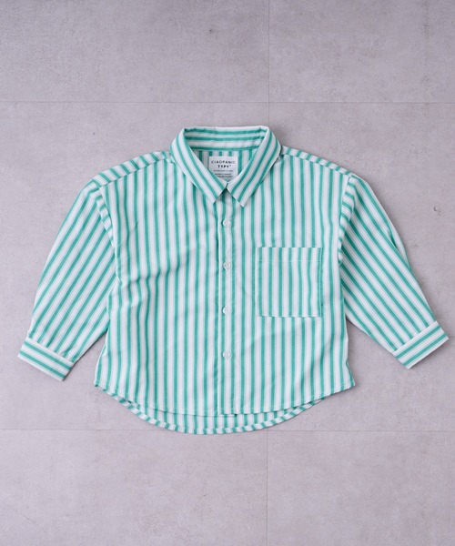 CIAOPANIC TYPY（チャオパニックティピー）の「【KIDS】バックロゴアソートストライプ柄シャツ（シャツ/ブラウス・キッズ・サックスブルー/グリーン/イエロー・MEDIUM/SMALL/XX-LARGE/X-LARGE/LARGE）」の21枚目の写真