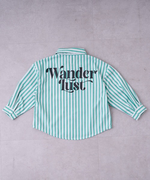 CIAOPANIC TYPY（チャオパニックティピー）の「【KIDS】バックロゴアソートストライプ柄シャツ（シャツ/ブラウス・キッズ・サックスブルー/グリーン/イエロー・MEDIUM/SMALL/XX-LARGE/X-LARGE/LARGE）」の20枚目の写真