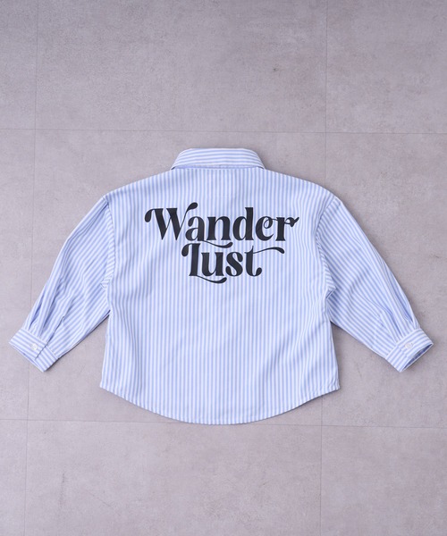 CIAOPANIC TYPY（チャオパニックティピー）の「【KIDS】バックロゴアソートストライプ柄シャツ（シャツ/ブラウス・キッズ・サックスブルー/グリーン/イエロー・MEDIUM/SMALL/XX-LARGE/X-LARGE/LARGE）」の15枚目の写真