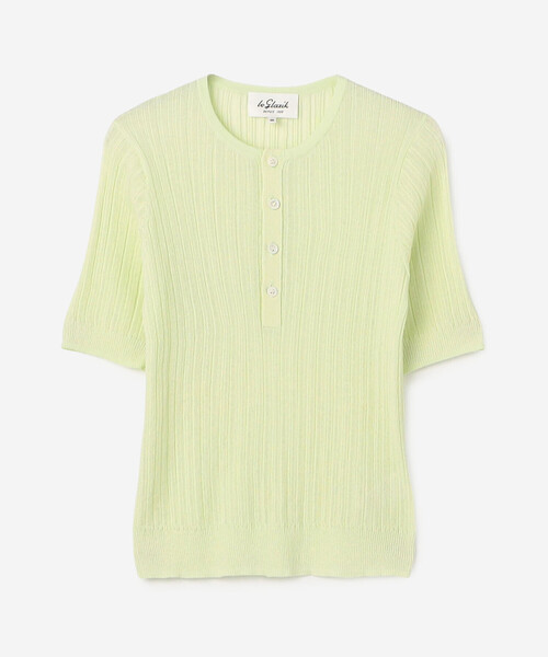 LE GLAZIK（ルグラジック）の「LE GLAZIK | ランダムリブ ヘンリーネックプルオーバー WOMEN（ニット/セーター・レディース・アイボリー/チャコール・36）」の4枚目の写真