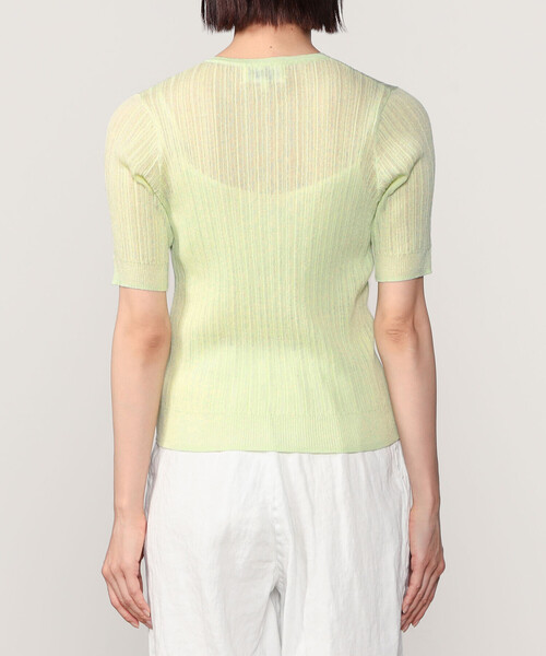 LE GLAZIK（ルグラジック）の「LE GLAZIK | ランダムリブ ヘンリーネックプルオーバー WOMEN（ニット/セーター・レディース・アイボリー/チャコール・36）」の12枚目の写真