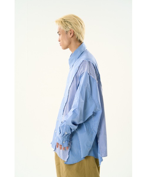 DISCOVERED(ディスカバード)の「DOCKING WIDE LOOPING SHIRTS(シャツ/ブラウス・メンズ・ブルー/ホワイト・SMALL/LARGE)」の6枚目の写真