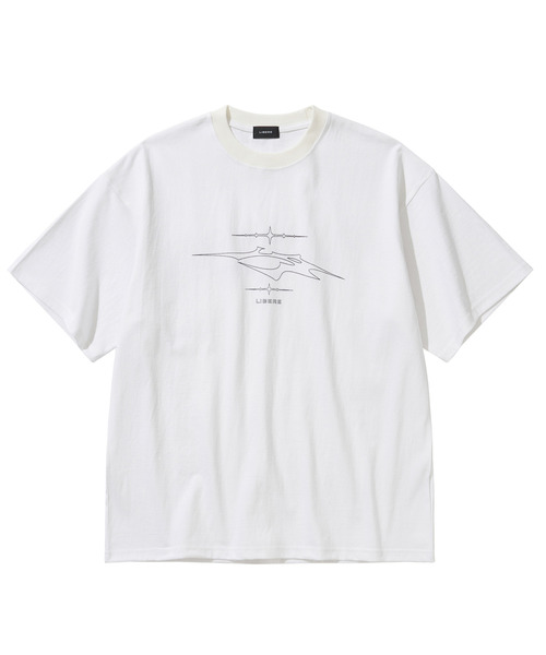 LIBERE(リベーレ)の「LIBERE リベーレ / LR LOGO T-SHIRT ロゴグラフィックプリントビッグシルエットTシャツ / 251214-251215-251216(Tシャツ/カットソー・メンズ・チャコール/ブラック/ホワイト・SMALL/LARGE/MEDIUM)」の4枚目の写真
