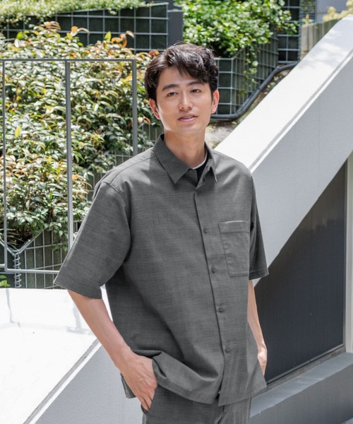 GLOBAL WORK(グローバルワーク)の「アーバンシャツAIR/5分袖/288177(シャツ/ブラウス・メンズ・ブラック/ライトグレー/アイボリー/その他/ホワイト系その他3・SMALL/MEDIUM/LARGE/X-LARGE)」の5枚目の写真