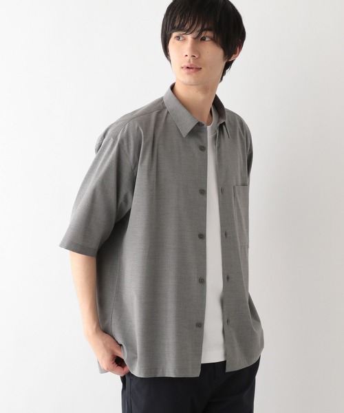 GLOBAL WORK(グローバルワーク)の「アーバンシャツAIR/5分袖/288177(シャツ/ブラウス・メンズ・ブラック/ライトグレー/アイボリー/その他/ホワイト系その他3・SMALL/MEDIUM/LARGE/X-LARGE)」の8枚目の写真