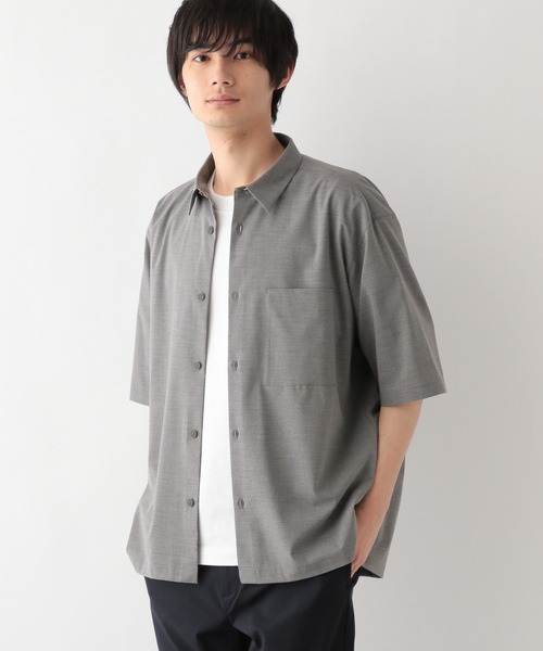 GLOBAL WORK(グローバルワーク)の「アーバンシャツAIR/5分袖/288177(シャツ/ブラウス・メンズ・ブラック/ライトグレー/アイボリー/その他/ホワイト系その他3・SMALL/MEDIUM/LARGE/X-LARGE)」の9枚目の写真