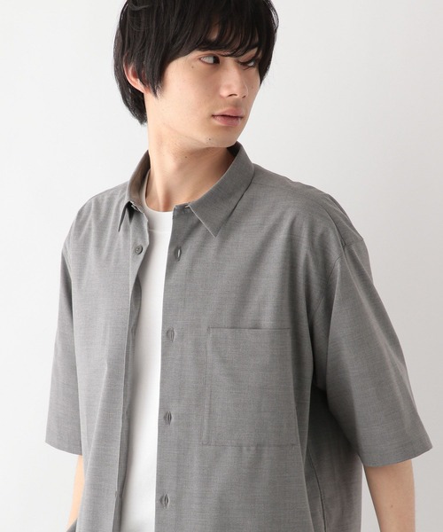 GLOBAL WORK(グローバルワーク)の「アーバンシャツAIR/5分袖/288177(シャツ/ブラウス・メンズ・ブラック/ライトグレー/アイボリー/その他/ホワイト系その他3・SMALL/MEDIUM/LARGE/X-LARGE)」の10枚目の写真