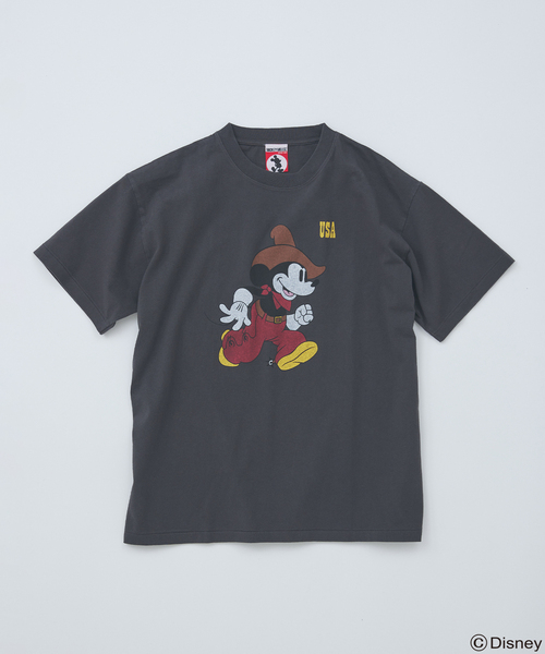 Roen別注 ロエン ディズニー ミニー リーフラメ プリントTシャツ ブラック Roen別注 ロエン ディズニー ミニー リーフラメ プリントTシャツ