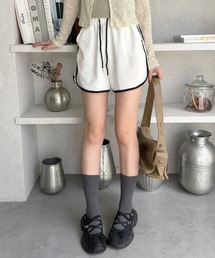 配色ライントラックショートパンツ