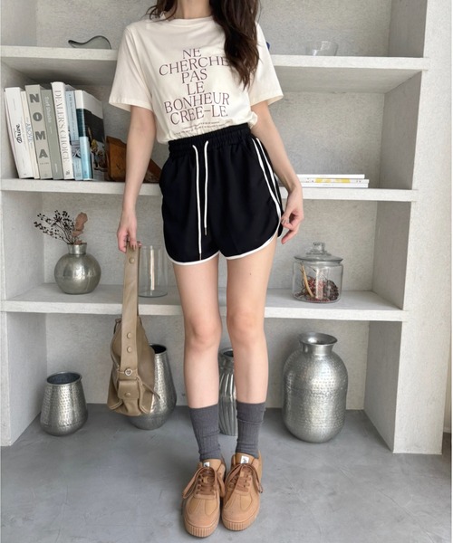 Ada.（エイダ）の「配色ライントラックショートパンツ（その他パンツ・レディース・グレー/ブラック/ホワイト・FREE）」の16枚目の写真