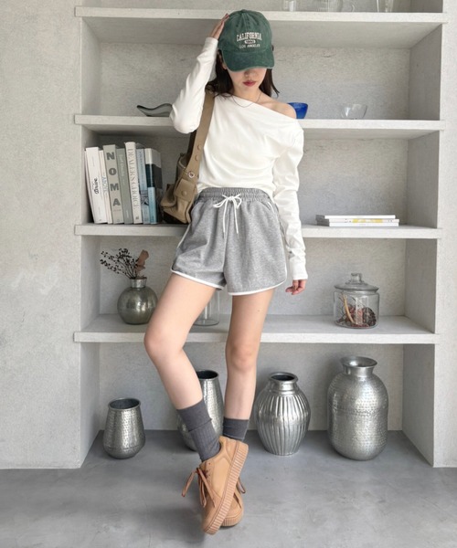 Ada.（エイダ）の「配色ライントラックショートパンツ（その他パンツ・レディース・グレー/ブラック/ホワイト・FREE）」の13枚目の写真