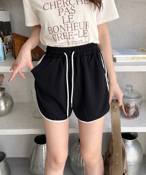Ada.（エイダ）の「配色ライントラックショートパンツ（その他パンツ・レディース・グレー/ブラック/ホワイト・FREE）」の15枚目の写真