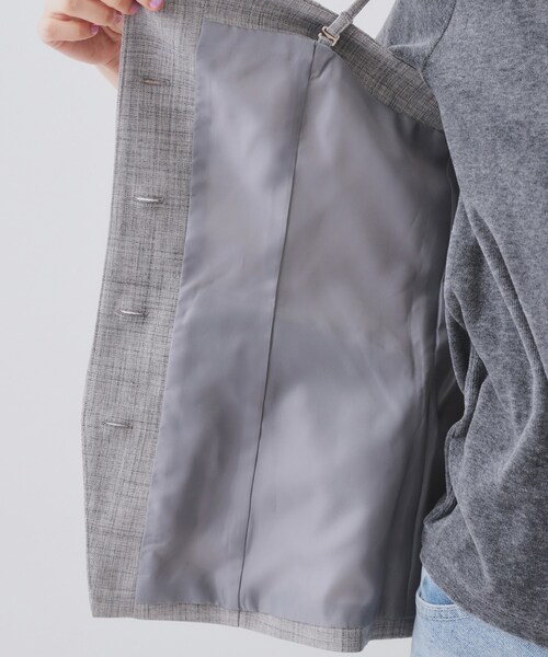 OPAQUE.CLIP（オペークドットクリップ）の「メランジビスチェ風ジレ/セットアップ対応可【洗濯機洗い可】（ベスト・レディース・グレー/ベージュ・36/38/40/42）」の6枚目の写真