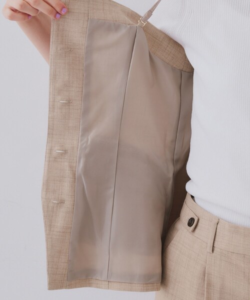 OPAQUE.CLIP（オペークドットクリップ）の「メランジビスチェ風ジレ/セットアップ対応可【洗濯機洗い可】（ベスト・レディース・グレー/ベージュ・36/38/40/42）」の11枚目の写真