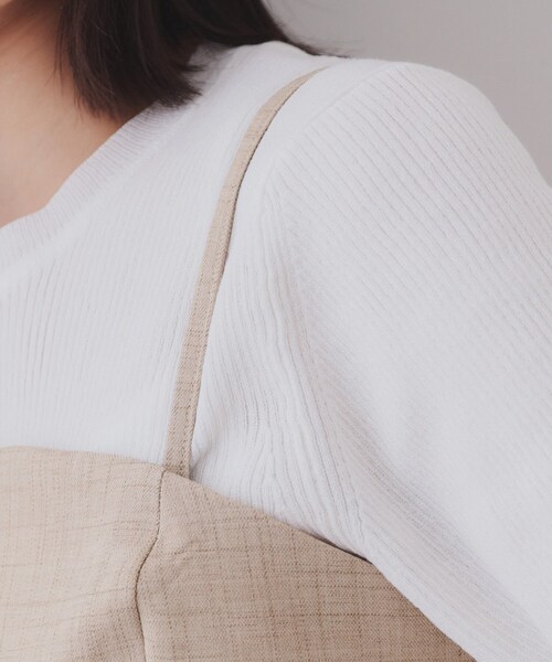OPAQUE.CLIP（オペークドットクリップ）の「メランジビスチェ風ジレ/セットアップ対応可【洗濯機洗い可】（ベスト・レディース・グレー/ベージュ・36/38/40/42）」の17枚目の写真