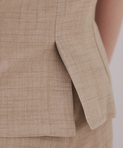 OPAQUE.CLIP（オペークドットクリップ）の「メランジビスチェ風ジレ/セットアップ対応可【洗濯機洗い可】（ベスト・レディース・グレー/ベージュ・36/38/40/42）」の21枚目の写真