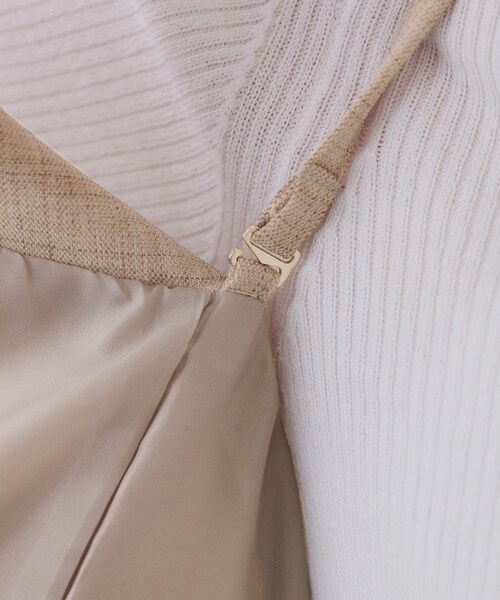 OPAQUE.CLIP（オペークドットクリップ）の「メランジビスチェ風ジレ/セットアップ対応可【洗濯機洗い可】（ベスト・レディース・グレー/ベージュ・36/38/40/42）」の22枚目の写真