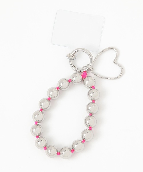 LEPSIM（レプシィム）の「ボールチャームハンドストラップ　328049（キーホルダー・レディース・イエロー/ブラック/ライトピンク・ONE SIZE）」の5枚目の写真