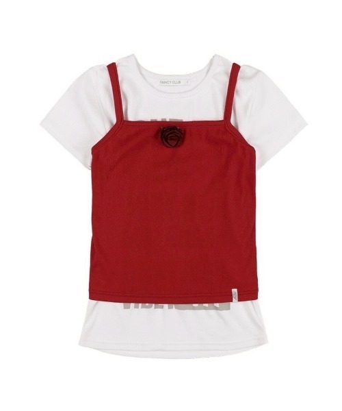 【FANCY CLUB】3-WAY LETTERING CORSAGE TEE ★韓国人気★追跡付 セール】【FANCY CLUB】3-WAY LETTERING CORSAGE TEE(Tシャツ